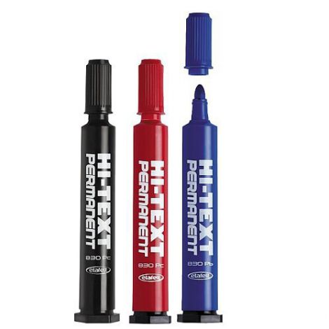 Marker permanentny Fibracolor Hi-Text Fibracolor okrągły, Czarny